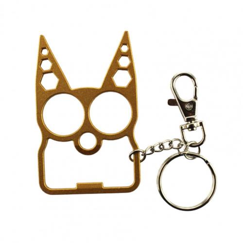 Cartoon Cat Face Shape Finger Tiger Opener Screwdriver Key Chain Multifunctional Keyring Purse Handbag Ornament rabbit ear cat - Charlie Dolly