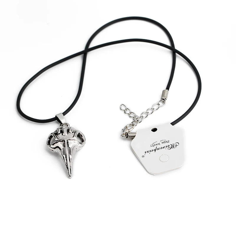 Vintage Bellatrix Lestrange Sculpey Pendant Gothic Style Bird Skull Necklace Movie Men Women Halloween Necklace - Charlie Dolly
