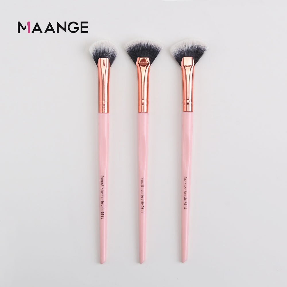 MAANGE Makeup Brushes Pro Pink Brush Set Powder EyeShadow Blending Eyeliner Eyelash Eyebrow Make up Beauty Cosmestic Brushes - Charlie Dolly