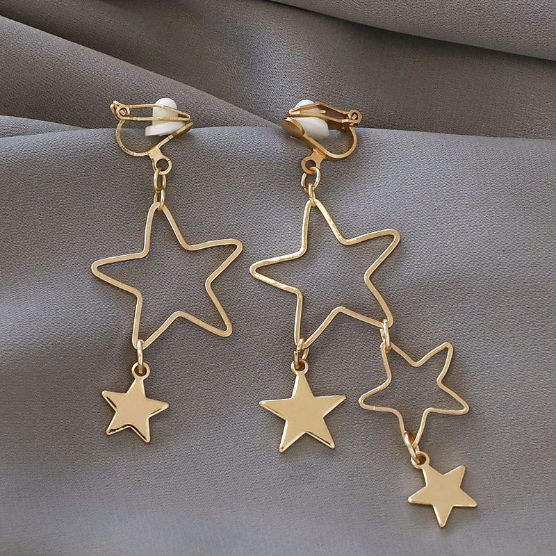 Fashion charm Creative pearl clip on Earrings Cute Handmade Earrings Womens ear clips Jewelry - Charlie Dolly