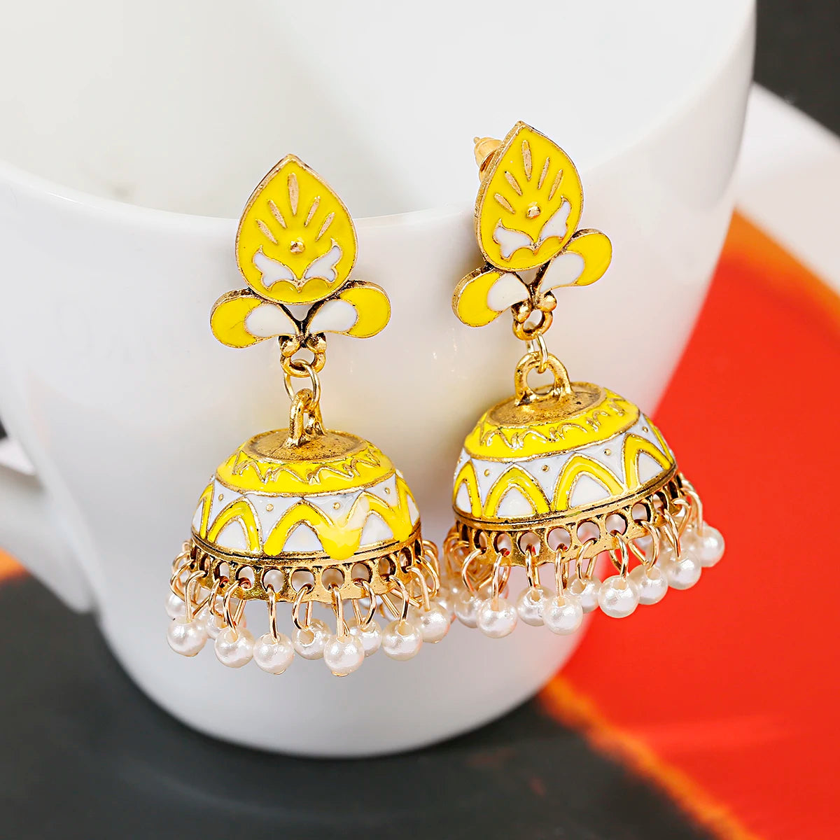 Pendientes Kolczyki Earrings For Women Hanging Earring Boho Accessories For Jewelry Indian Jhumka Ear Rings Beads Pearl Brinco