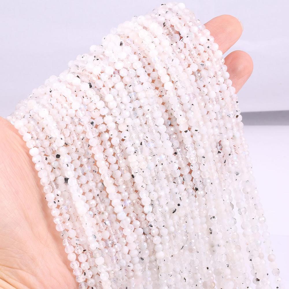 Natural Pink Tourmaline Beads Faceted Loose Round Beads for Jewelry Making Necklace DIY Bracelet Accessories 2 3mm - Charlie Dolly