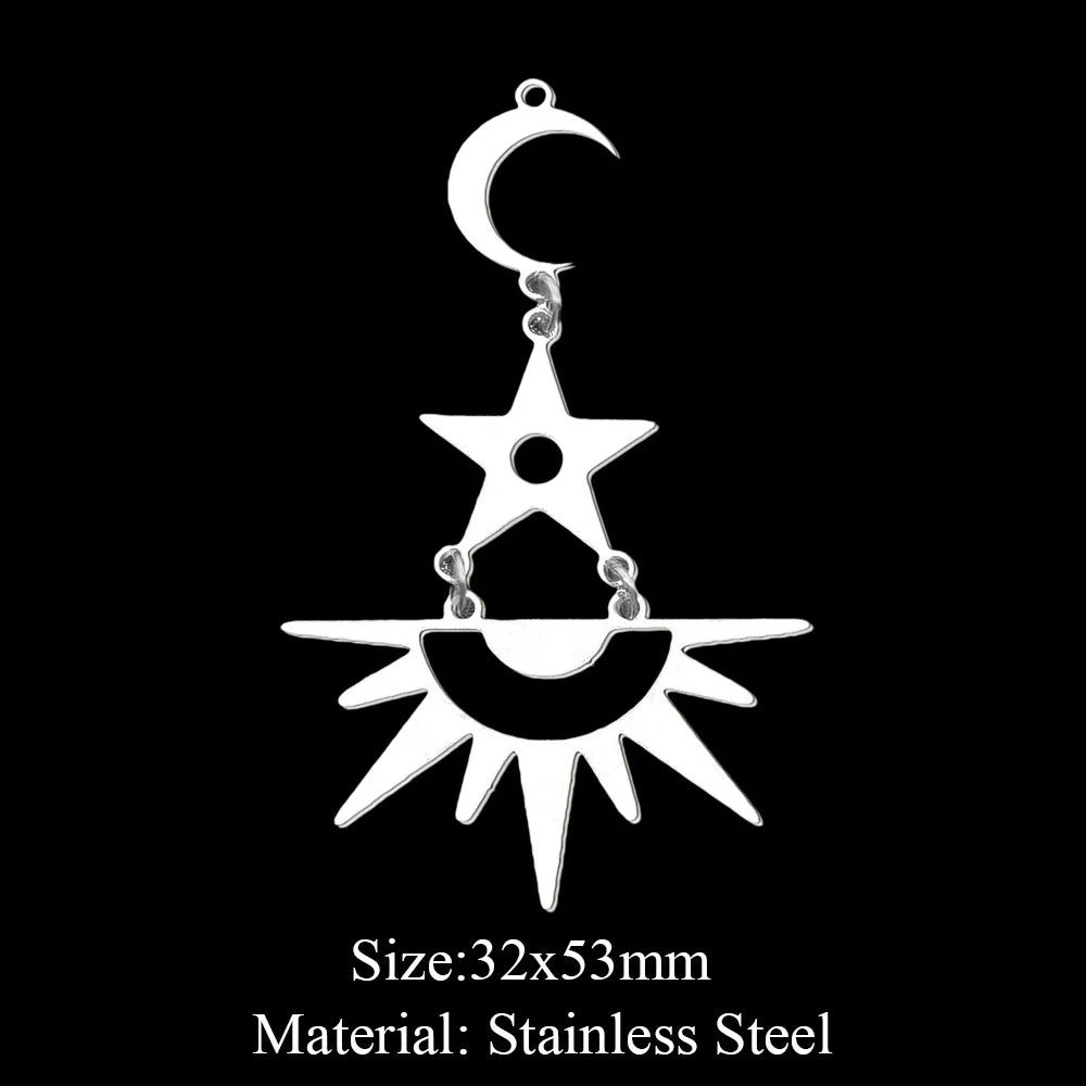10pcs 316 Stainless Steel Sunflower Lotus Charm Pendants for DIY Jewelry Making Flower Tassel Charms Wholesale Necklaces Accesso
