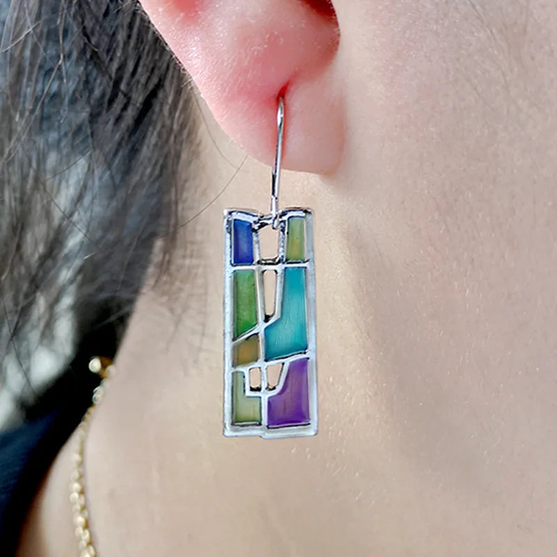 Boho Tropical Green Enamel Coconut Leaf Pearl Drop Earrings For Women Jewelry Statement Brincos Gold Dangle Earings Mujer Bijoux