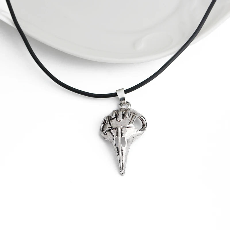 Vintage Bellatrix Lestrange Sculpey Pendant Gothic Style Bird Skull Necklace Movie Men Women Halloween Necklace - Charlie Dolly