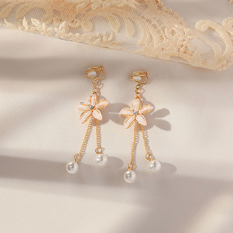 Ear Clips Without Pierced Ears Female Temperament Long Simple Ear Jewelry Thin Earrings Temperament Fashionable Exquisite - Charlie Dolly