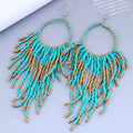 Kymyad Earrings 2022 Trend New Long Dangle Earrings Vintage Earings Fashion Jewelry Female Earrings Tassel Beads Chains Earring - Charlie Dolly