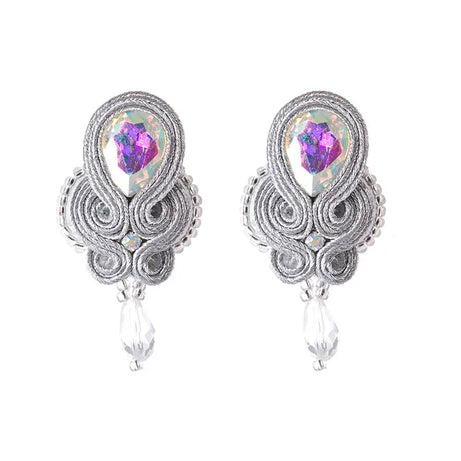 Soutache Leather Woven Boho Dangle Earrings Jewelry