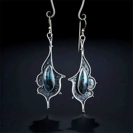 Green Enamel Coconut Leaf Pearl Drop Earrings Jewelry
