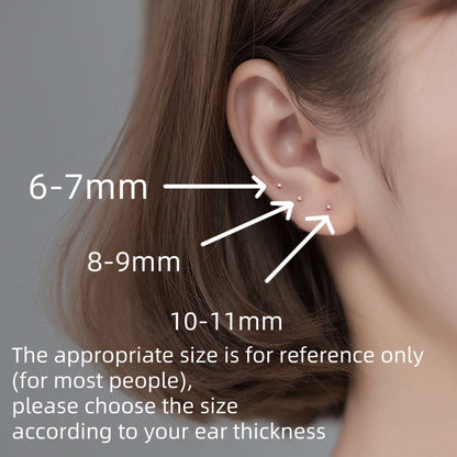 La Monada Sterling Silver Stud Earrings Women Two Ball Fine 925 Silver Jewelry Woman Earrings Stud Silver 999 Keep Piercing Nut
