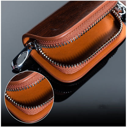 Leather Car Zipper Key Case Cover Wallet Bag Keychain For MG ZS 350 GS GT HS MG5 MG6 MG7 TF ORKINA Accessories