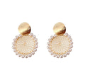 XIYANIKE Geometric Round Pearl Earrings Temperament Online Celebrity Earrings Personality Design Earrings - Charlie Dolly