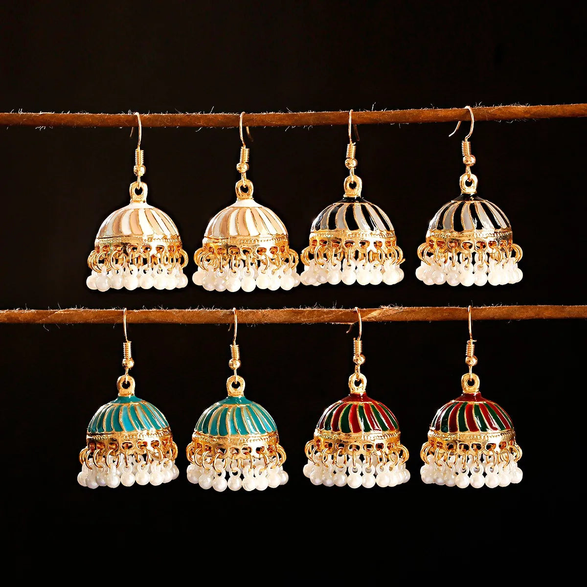 Pendientes Kolczyki Earrings For Women Hanging Earring Boho Accessories For Jewelry Indian Jhumka Ear Rings Beads Pearl Brinco