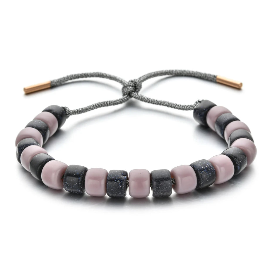 Vintage Boho Handmade Pull Tie on Rope Bracelet DIY Natural Stones Crystal Charm Beads Stone Trendy Bracelet Lucky Jewelry - Charlie Dolly