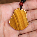 Zen Buddhism Tiger Eye Carved Maitreya Buddha Pendant Necklace Natural Stone Lucky Energy Yoga Necklace Women Men Jewelry - Charlie Dolly