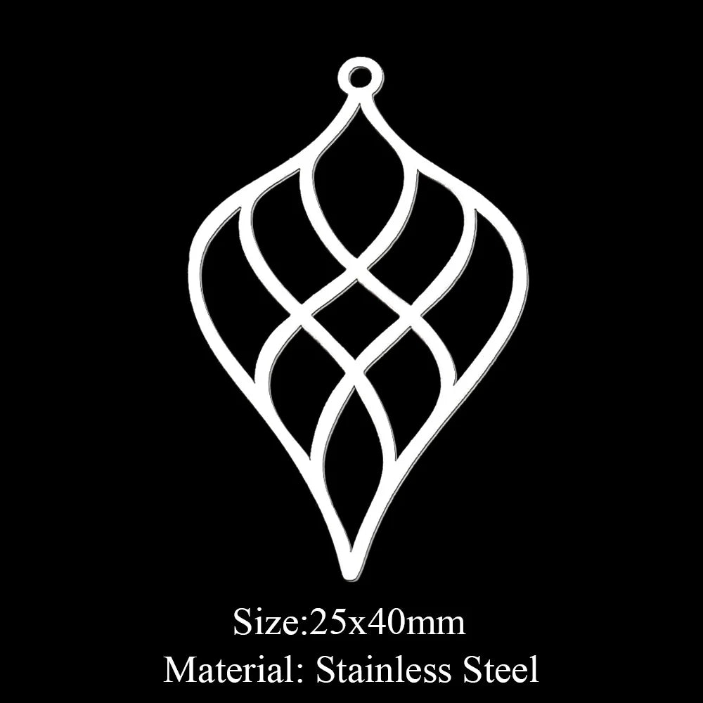 10pcs 316 Stainless Steel Sunflower Lotus Charm Pendants for DIY Jewelry Making Flower Tassel Charms Wholesale Necklaces Accesso