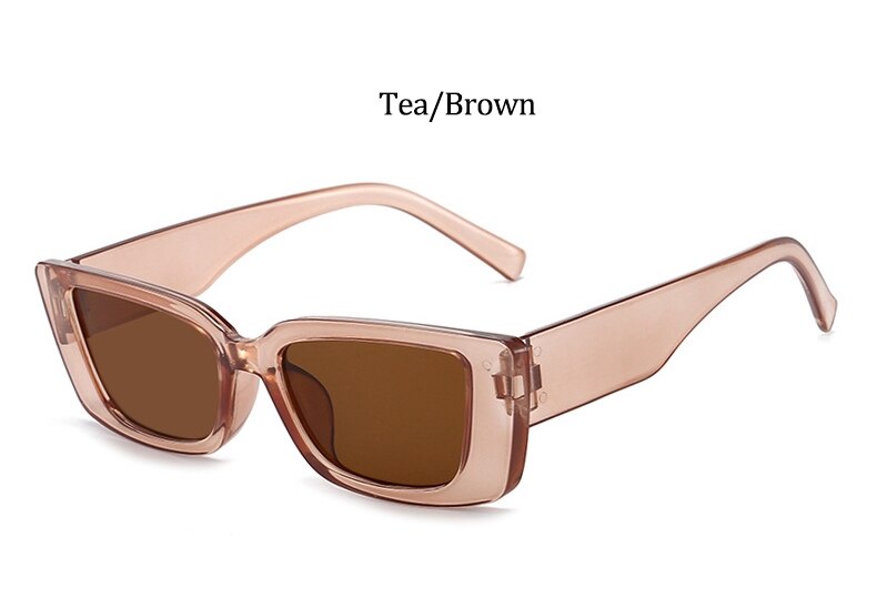 Vintage Small Pink Shades For Women Square Sunglasses 2021 Luxury Designer Rectangle Sun Glasses Female Nude Eyewear UV400