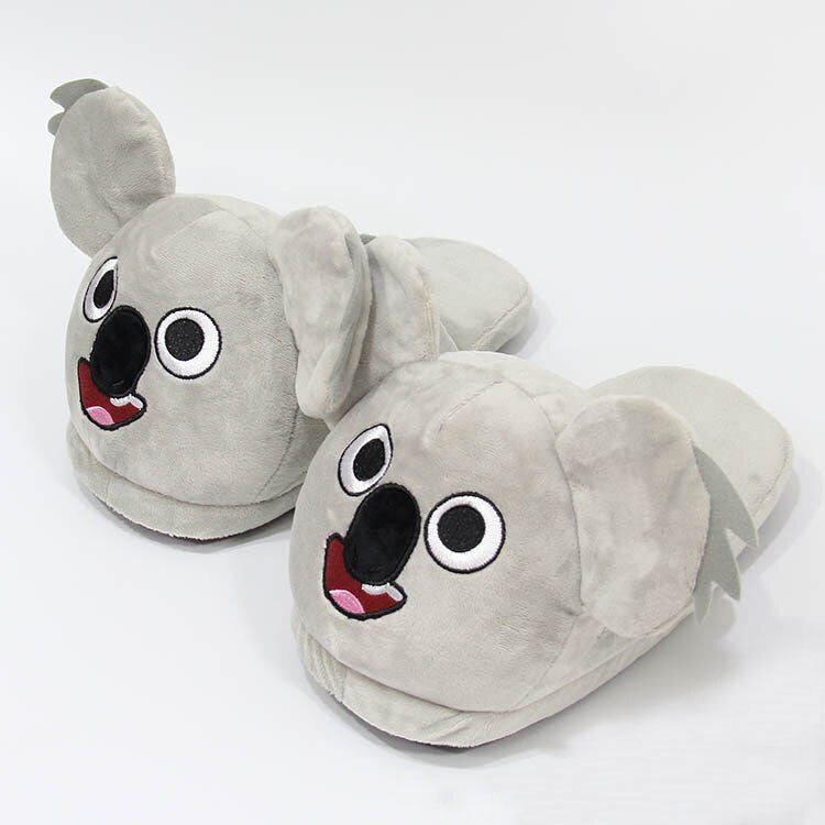 house slippers Plush Animal Warm Shoes Cotton Slippers Anime Panda Polar Bear Cosplay Shoes Female Couple Slippers Adult Style - Charlie Dolly