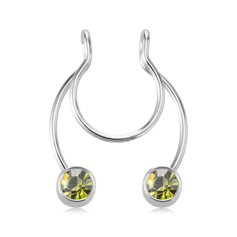 1-5pcs New Fake Nose Piercing Fake Nose Ring Hoop Septum Rings Surgical Steel Colorful Fake Piercing Nose Piercings Jewelry 20G - Charlie Dolly