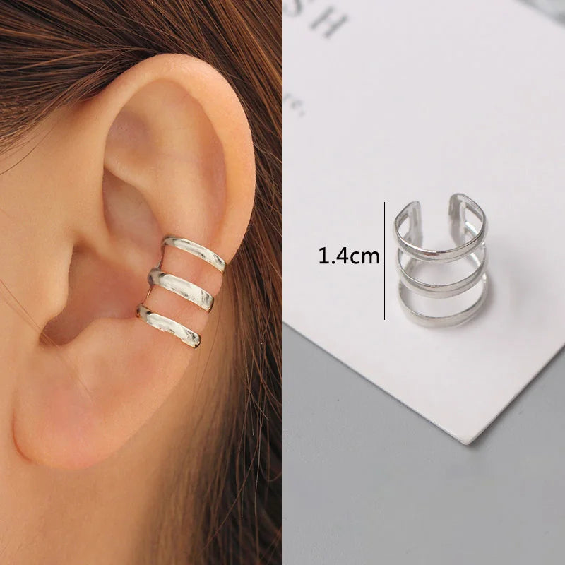 New Crystal Leaf Women's Ear Cuff without Piercing Gold Color Metal Small Earrings for Girls Boho Earrings boucle oreille femme