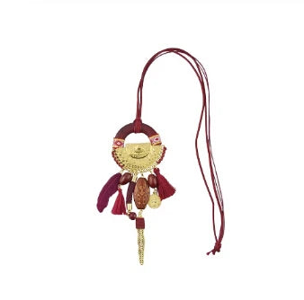 Thread Feather Bead Long Tassel Necklace Jewelry