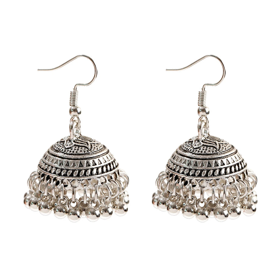 Pearl Bead Indian Jhumka Hanging Earrings Jewelry