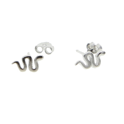 Delicate 925 Sterling Silver Minimalist Small Tiny Animal Snake Stud Earring Girl Second Hole Multi Piercing Cute Lovely Jewelry