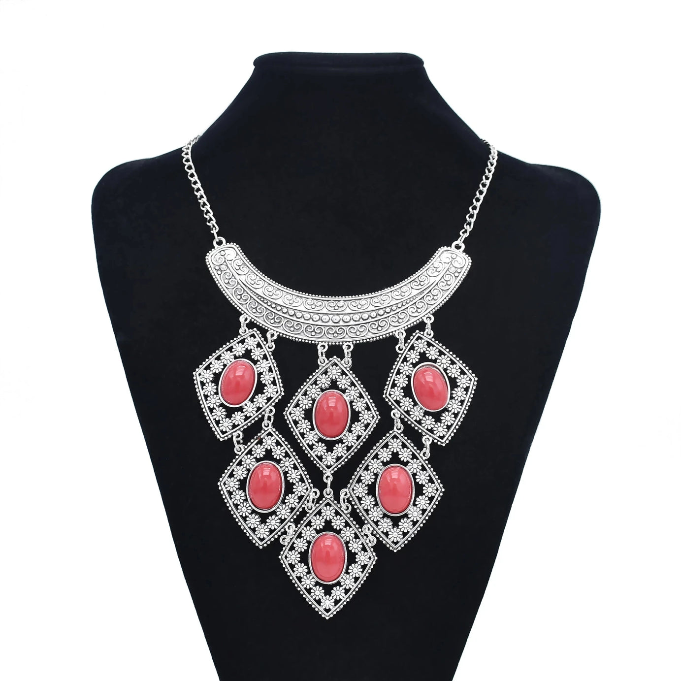 Thread Feather Bead Long Tassel Necklace Jewelry