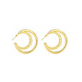 Slovecabin 925 Sterling Silver Luxury Hoop Piercing Boucle Doreille Femme Gold Round Circle Fashion Earrings for Women Jewerly - Charlie Dolly