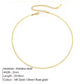 Hot Fashion Unisex Snake Chain Women Necklace Choker Stainless Steel Herringbone Gold Color Chain Necklace For Women Jewelry - Charlie Dolly