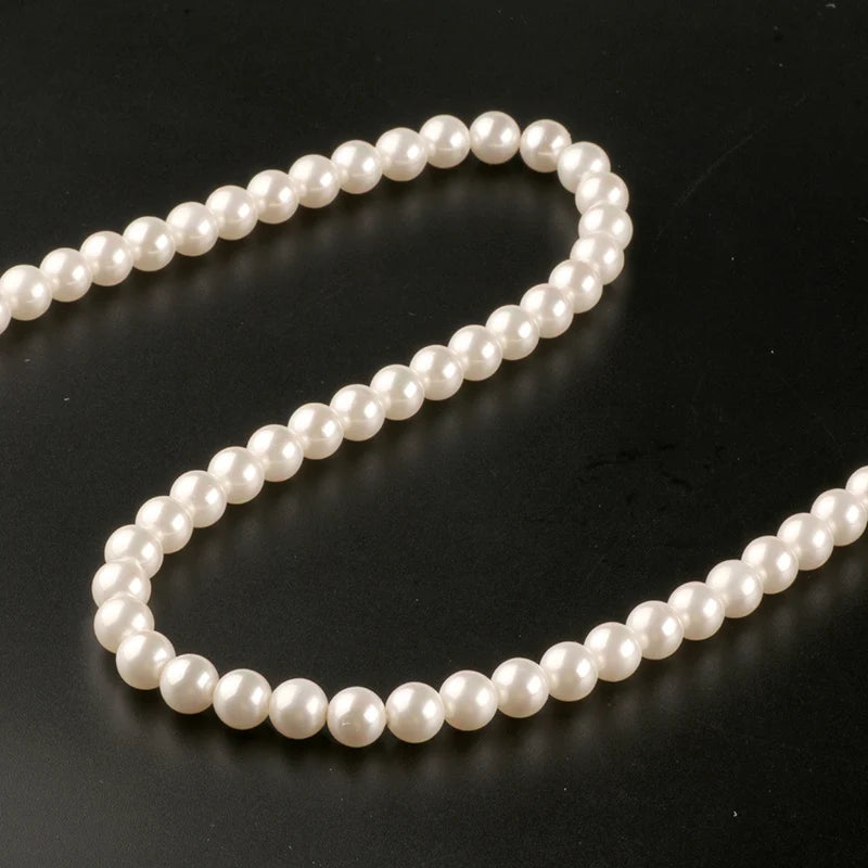 2/3/4/6/8/10/12/14mm Natural Pearls White Shell Round Loose Beads For Jewellery Making Diy Bracelet Necklace 15'' wholesale
