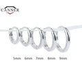 CANNER 5/6/7/8/9mm Real 925 Sterling Silver Hoop Earrings for Women Piercing Earings Round Circle Earring Jewelry pendientes - Charlie Dolly