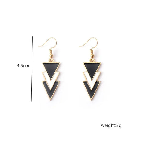 Black Leaf Pearl Crystal Long Earrings Jewelry