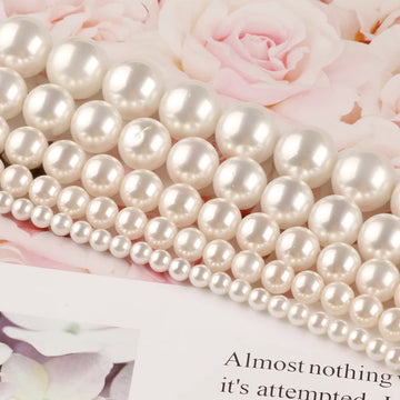 2/3/4/6/8/10/12/14mm Natural Pearls White Shell Round Loose Beads For Jewellery Making Diy Bracelet Necklace 15'' wholesale