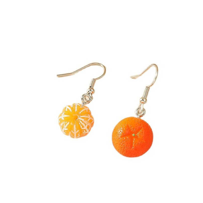 Unusual Earing Women Orange Fruit Drop Hanging Earrings 2023 for Teen Funny Girls Female Ear Rings Jewelry Gift Stainless Steel