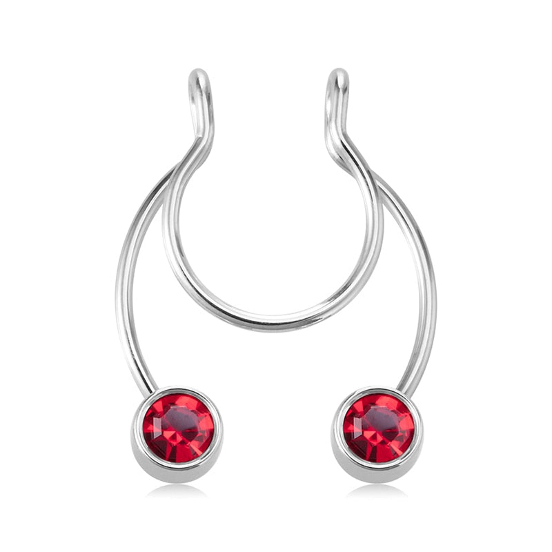 1-5pcs New Fake Nose Piercing Fake Nose Ring Hoop Septum Rings Surgical Steel Colorful Fake Piercing Nose Piercings Jewelry 20G - Charlie Dolly