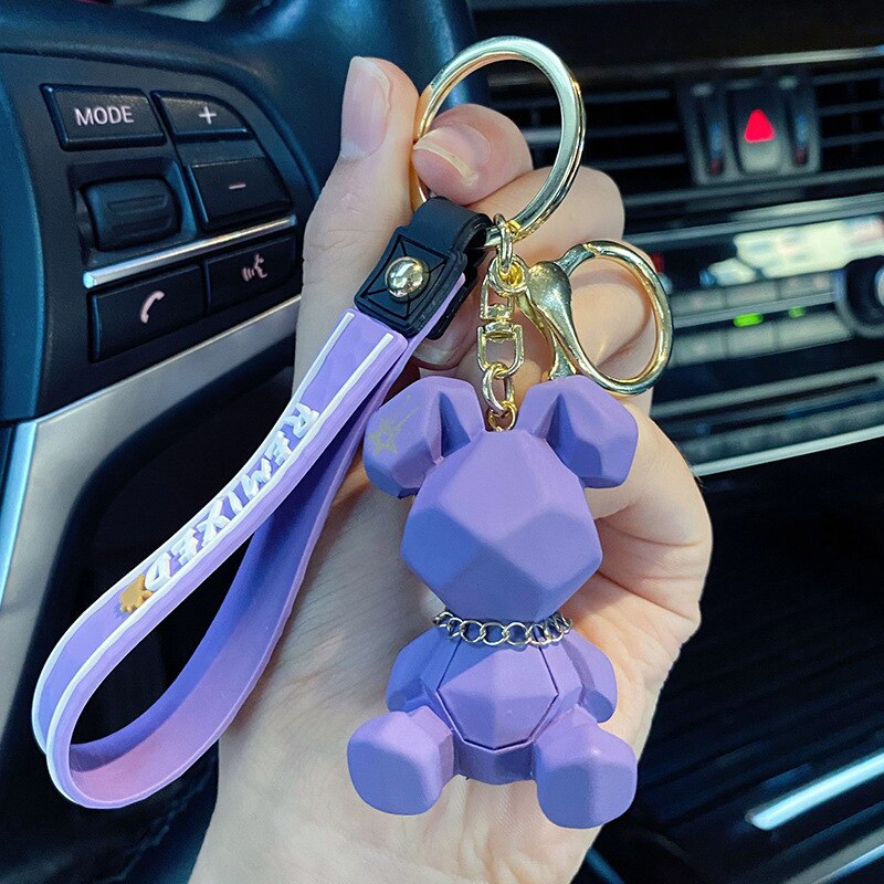 Cartoon Nordic Bunny Doll Keychain Fashion Punk Rabbit Keyring Couple Accessories Personality Cute Bag Car Pendant Key Chains - Charlie Dolly