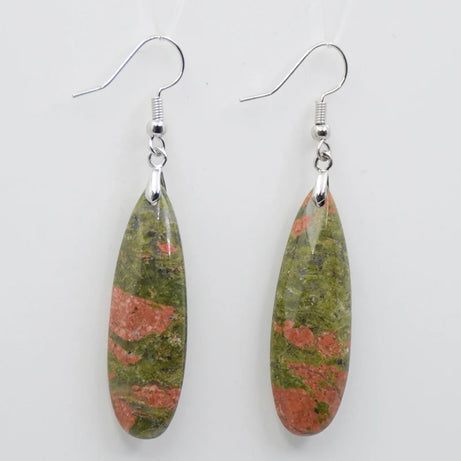 Silver Plated Long Water Drop Section Lapis Lazuli Pink Quartz Stone Hook Drop Earrings Elegant Women's Earring Fashion Jewelry - Charlie Dolly