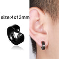 New Popular 1 piece Stainless Steel Painless Ear Clip Earrings For Men/Women Punk Black Non Piercing Fake Earrings Jewelry Gifts - Charlie Dolly