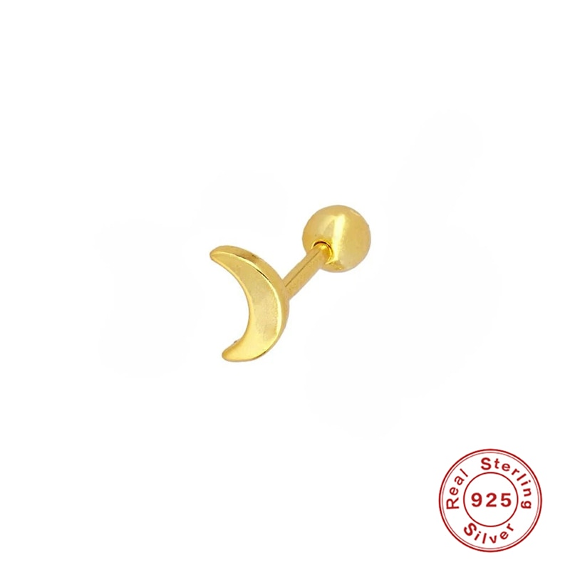 ROXI Small Crown Moon Star Lightning Constellation Stud Earrings for Women 925 Sterling Silver Piercing Earring Kolczyki Damskie - Charlie Dolly