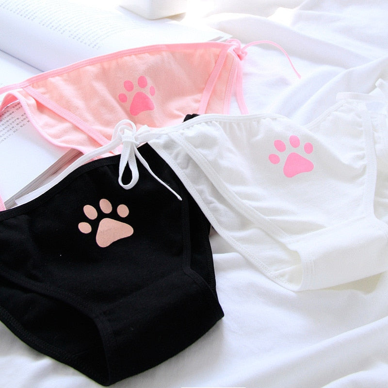 Cosplay Over Knee Socks Pink Strip Kawaii Cat Paw Print Stockings Lolita Gothic Velvet Overknee Thigh High Long Stockings - Charlie Dolly