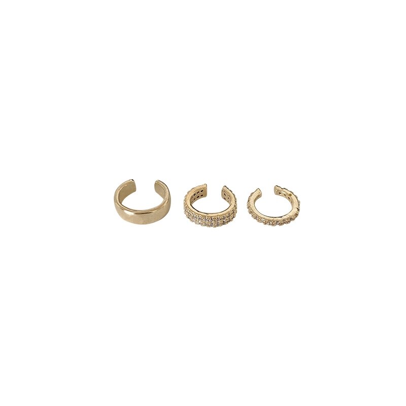 3pcs/Set Delicate Micro Pave Zircon Cute Clip Earrings Female Buckle EarCuff No Piercings Fake Cartilage Ear Jewelry 2021 - Charlie Dolly