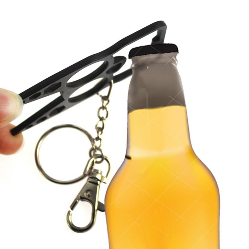 Cartoon Cat Face Shape Finger Tiger Opener Screwdriver Key Chain Multifunctional Keyring Purse Handbag Ornament rabbit ear cat - Charlie Dolly