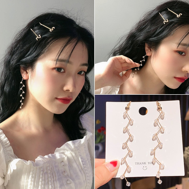 Fashion charm Creative pearl clip on Earrings Cute Handmade Earrings Womens ear clips Jewelry - Charlie Dolly
