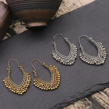 Exknl Big Long Drop Earrings for Women Geometric Bell Bohemian Cross Vintage Tassel Flower Earrings Fashion Jewelry Accessories