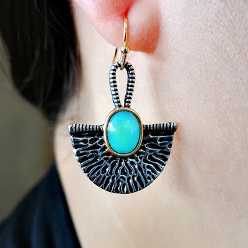 Boho Tropical Green Enamel Coconut Leaf Pearl Drop Earrings For Women Jewelry Statement Brincos Gold Dangle Earings Mujer Bijoux