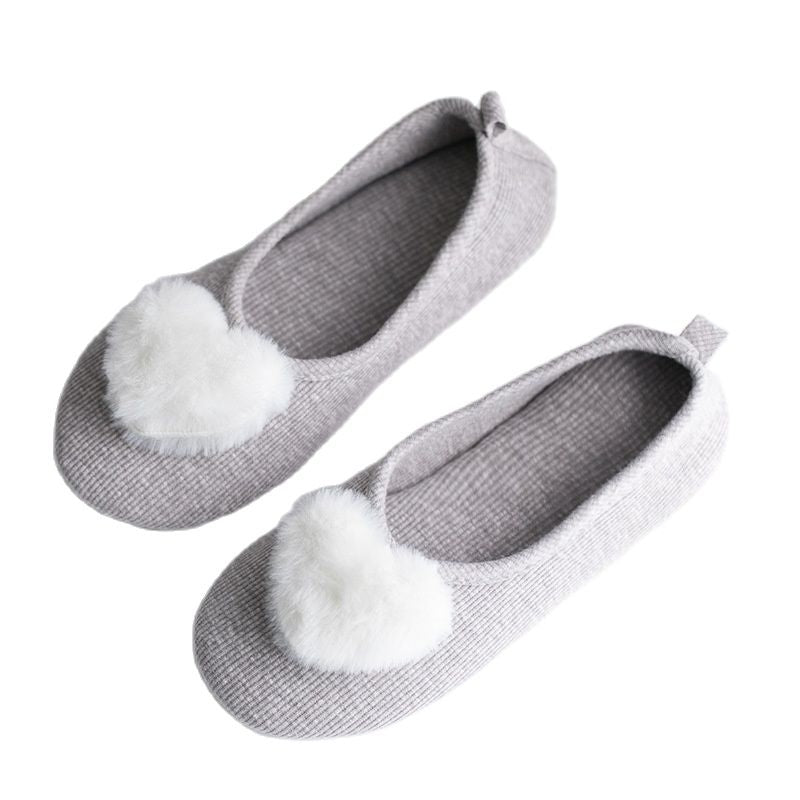 Suihyung Spring Autumn Home Slippers Women Indoor Floor Shoes Soft Bottom Bedroom Slides Fur Hairball Non-slip Ladies Slippers - Charlie Dolly