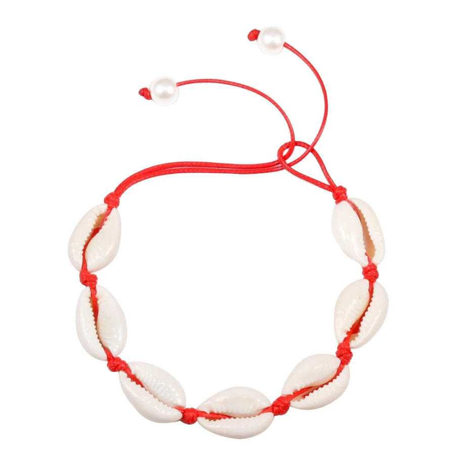 Vintage Cowrie Shell Rope Boho Bracelet