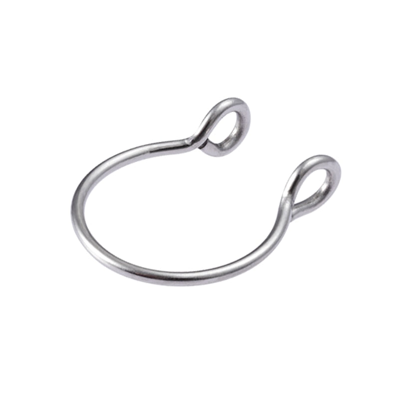 Fake Nose Ring Non Piercing Horseshoe Septum Piercing Magnetic Hoop Stainless Steel Reusable Magnet Punk for Women Jewelry Gifts - Charlie Dolly