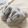 Women Warm Faux Fur Slippers Cute Rabbit Ear Lovers Indoor Slipper Soft Plush Anti-slip Winter Female Home Floor Shoes SH462 - Charlie Dolly